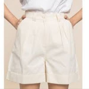 BY TIMO Khaki Vintage Structured High Rise Shorts sz XS